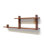 Ensemble de 2 tablettes décoratives en bois massif noyer