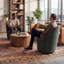 Fauteuil d'appoint pivotant avec dossier haut-1690956890