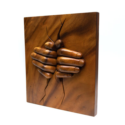 Statue généreuse en bois faite à la main à la main - Un nouvel espoir - Art décoratif