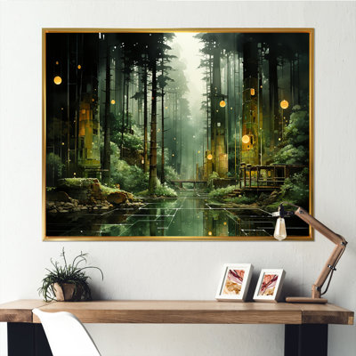 Green Echos Of Wilderness - Factories Large Wall Art