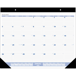 Calendrier mensuel de coussin de bureau