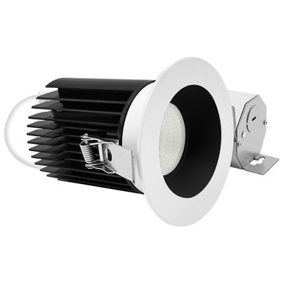 Luminaire encastré DEL 4 po LUXRITE, projecteur Canless régressé, 5CCT, 60º, 22W, 1700LM, garniture ronde bronze interchangeable, à intensité variable, homologué IC