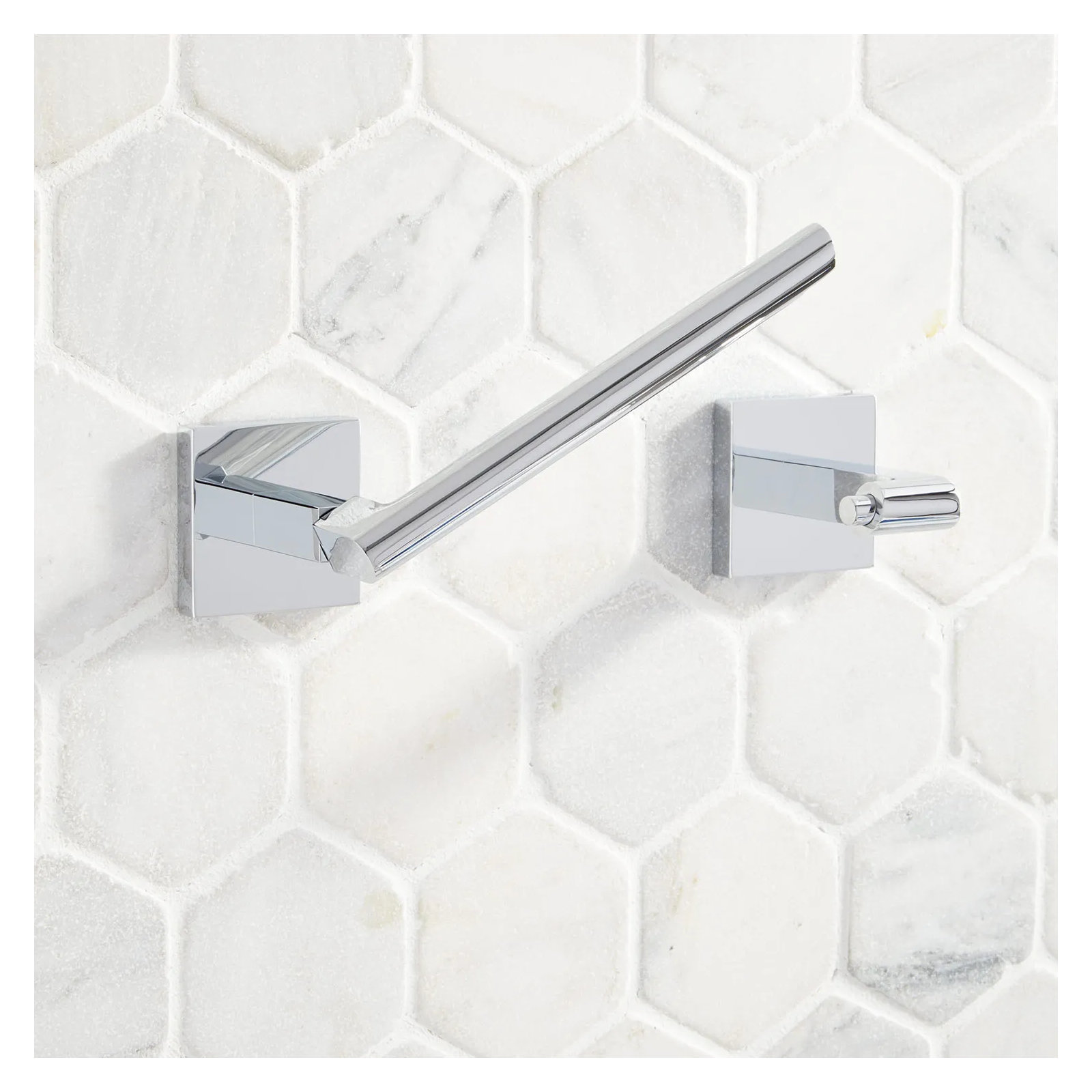 Hibiscus Wall Mount Toilet Paper Holder, Chrome