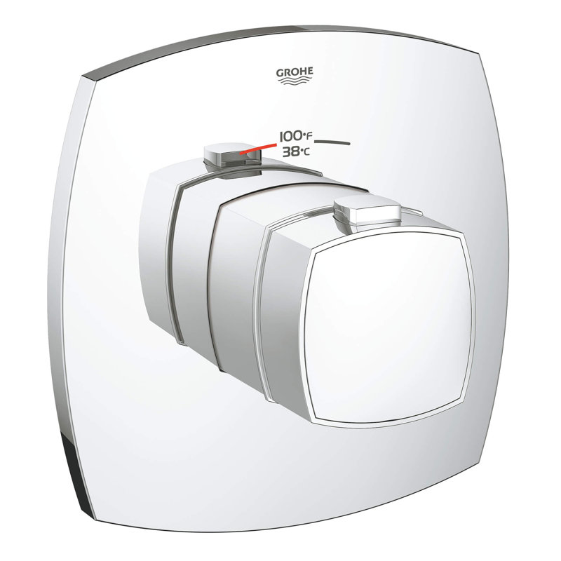 Garniture de robinet thermostatique Grandera®, Chrome ciel étoilé