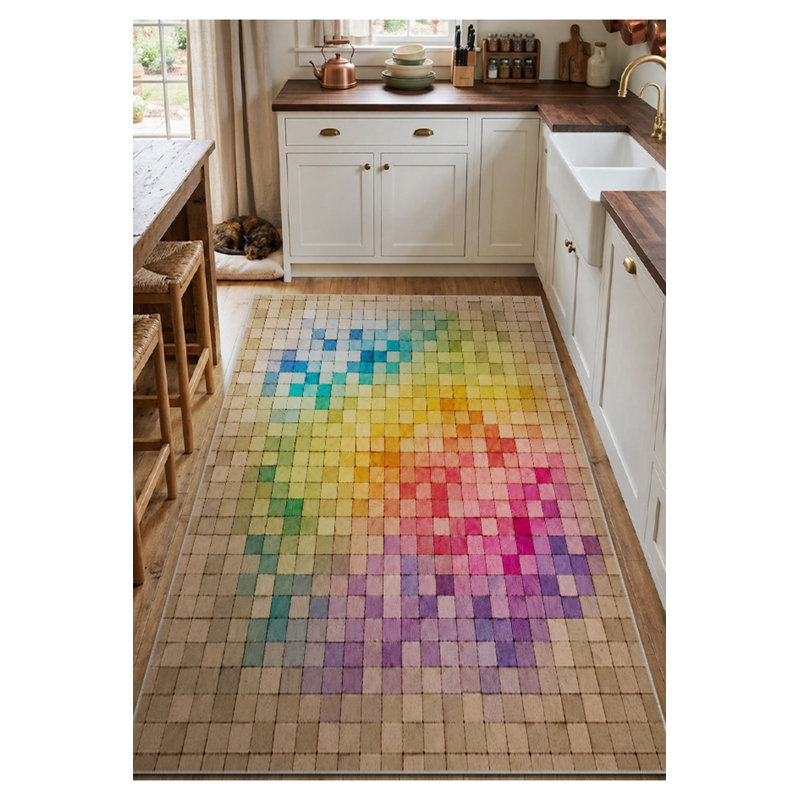 Tapis tissé à la crème Mosso, 3'11" x 5'11"