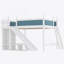 Full Loft Bed With Storage Shelves And Wardrobe, Solid Wood Loft Beds With Detachable Slide And Ladders, No Spring Box Needed, Pink And White.(Patent Protection)-322709640-322709647