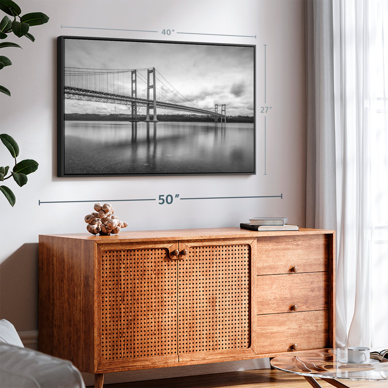 Impression sur toile monochrome Tacoma Bridge, H 27 po x l 40 po