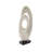 Mother of Pearl Shell Swirl Abstract Decorative Sculpture with Black Base-20525671