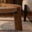 Table basse ronde en bois pour le salon, conception rustique naturelle, assemblage facile et fabrication durable