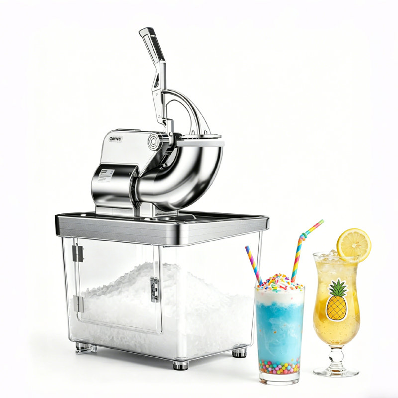 Broyeur à glace commercial, avec boîte de rangement de 34 L, 661 LBS / H