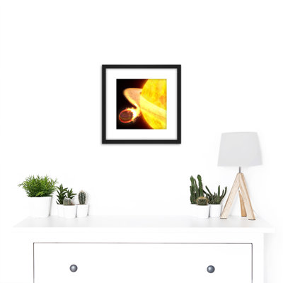 Space NASA Planet WASP-12b Being Eaten by Star Concept 1 Piece Single Picture Frame Painting