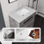 Meuble-lavabo autoportant de 30 po avec lavabo et porte à fermeture en douceur-133585882-133585884