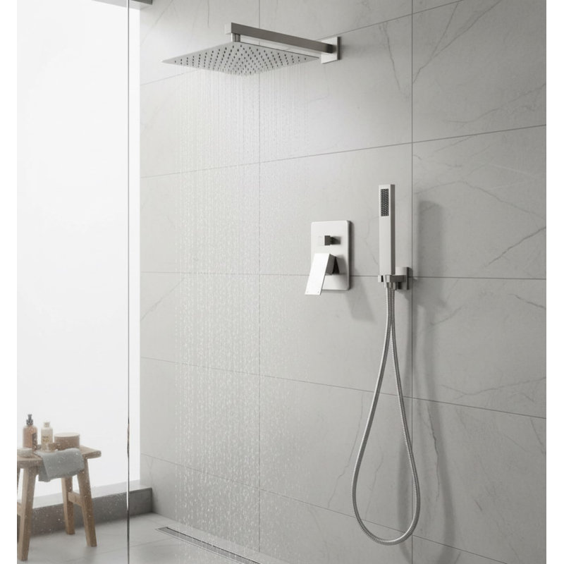Metal Wall Mounted Outdoor Shower and Footwash Spout