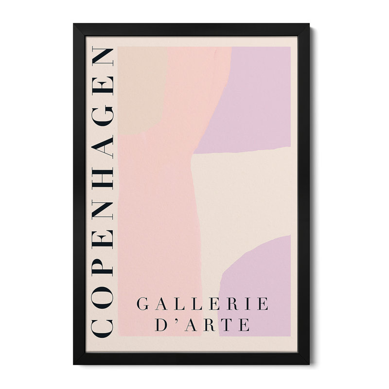 Pastel Copenhagen Modern Art, affiches encadrées de qualité supérieure, H 32 po x l 24 po