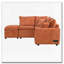 Canapé-lit modulaire de 82,67 po convertible en forme de L avec repose-pieds, deux coussins, deux prises de courant et deux ports USB pour le salon-686301177