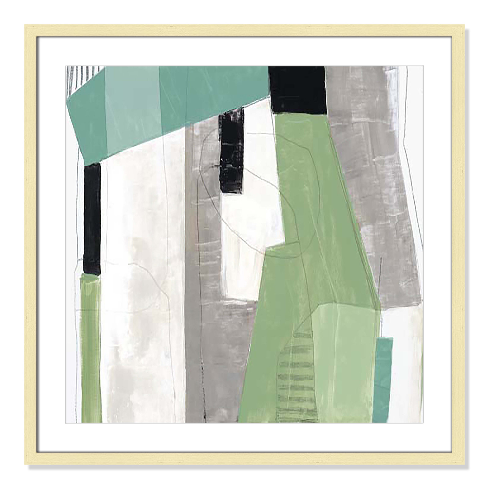 Evergreen Essence I Print, 27.5" H x 27.5" W x 1.25" D, Gold Box Framed