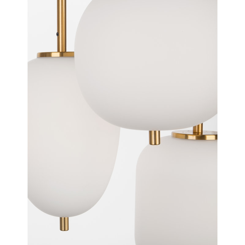 3 - Light Antique Brass Cluster Pendant