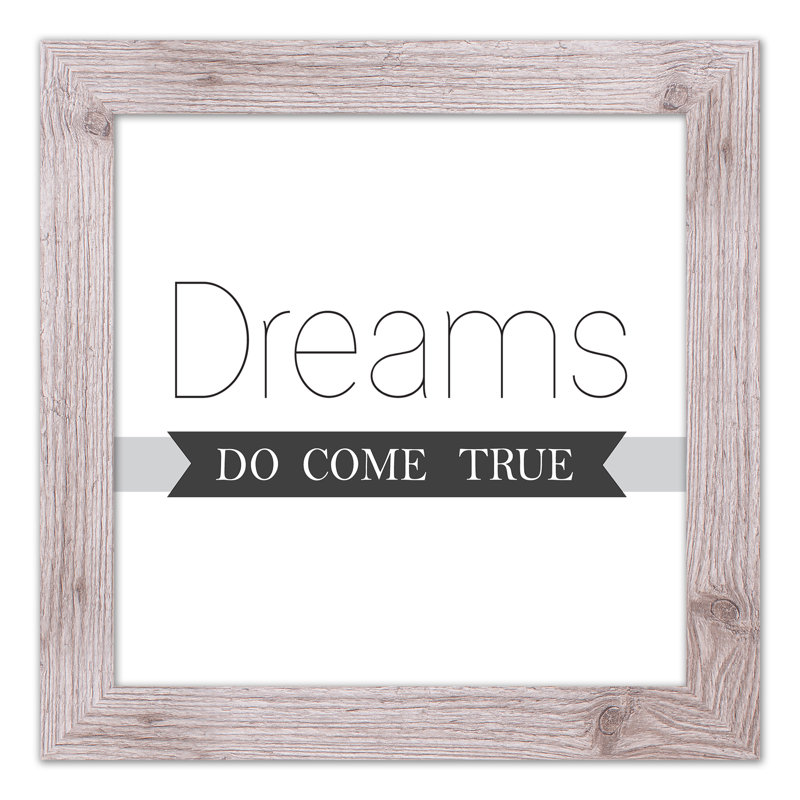 «Dreams Come True», reproduction encadrée, H 16 po x l 16 po x P 0,75 po