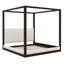 Lit plateforme en bois de style baldaquin, tête de lit tapissier pour plus de confort et de style-129390528-129390531