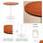 Elkton 27" Round Dining Table, Modern Small Kitchen Table with Pedestal Metal Iron Base, Circular Wooden Top Dinette Furniture for Bistro, Cafe, Apartment, and Small Spaces-624478488-658775412