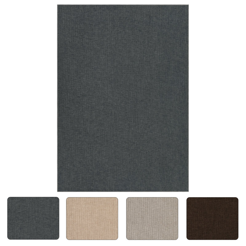 Washable Thin Area Rug for Living Room, Bedroom, Office Modern Plain Taupe Carpet NonSlip, NonShedding, Collapsible, Farmhouse Decor