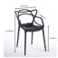 Chaise en plastique 4 pièces noir-1237391700