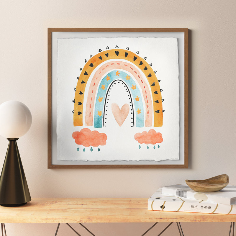 «Flemming Love Rainbow», reproduction encadrée, H 32 po x l 32 po x P 1,5 po