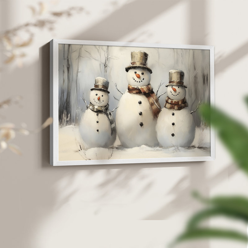 Art de Noël - CMLX - Reproduction encadrée - Restickable, H 16 po x l 20 po, Blanc