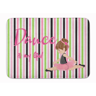 Tapis pour salle de bain en mousse à mémoire brunette ballet danse my life