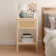 Breshawna Rattan Side Table with USB Charging, LED Light & Storage