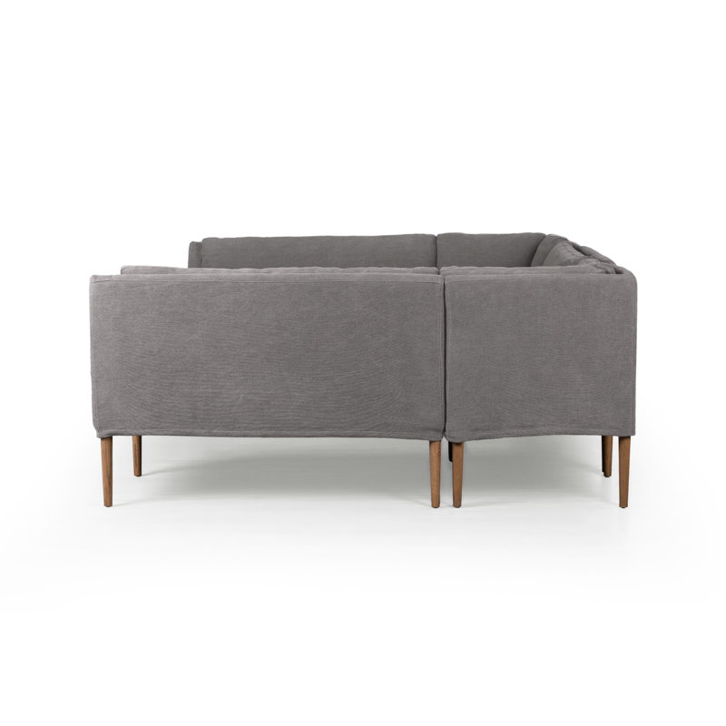 Aurelia 6-Piece Sectional, 34.5" H x 103" W x 76" D, Broadway Denim Linen