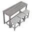 Ensemble de table de bar avec prise électrique, ensemble table et chaises 4 pièces, ensemble table et chaises de petit-déjeuner de style industriel