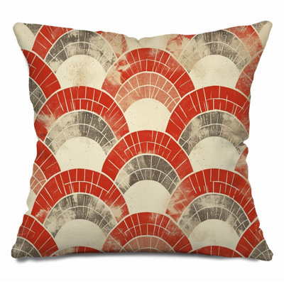 Geometric Throw Pillow, Art Cotton Twill Pillows