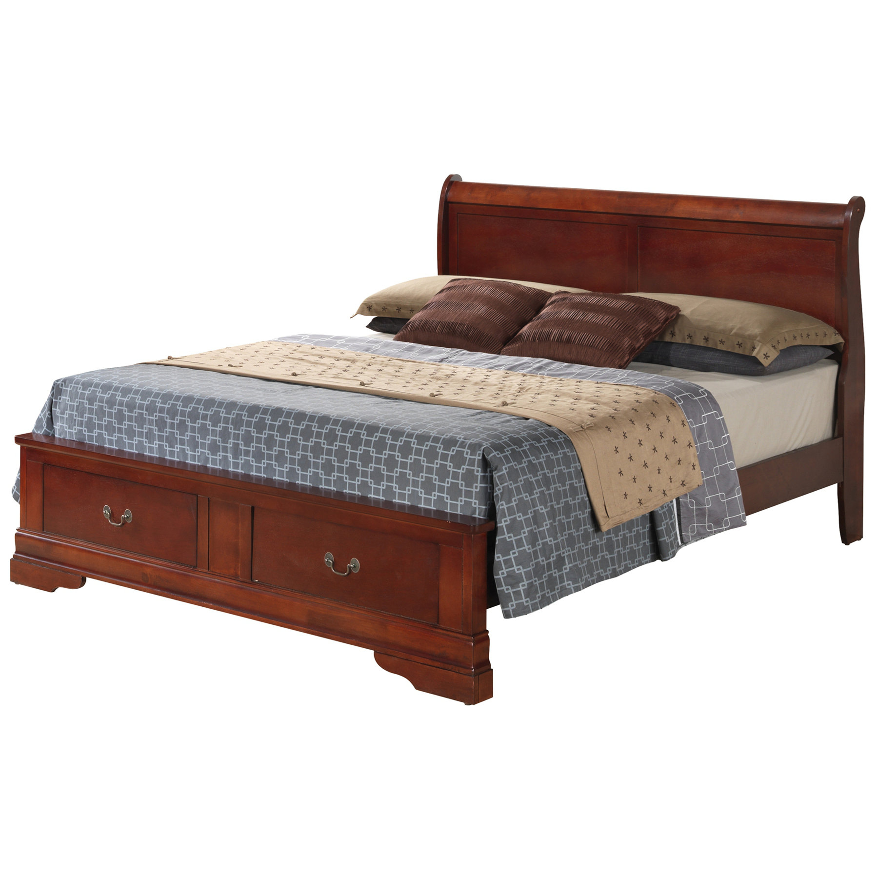 Red Barrel Studio® Traditional Cherry Storage Bed | Wayfair