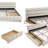 King Size Upholstered Platform Bed with Storage Drawers, Soft Chenille Fabric Bed Frame with Headboard, Modern Grounded Design, No Box Spring Needed, Easy Assembly-1994933620-1994933617