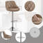 Swivel Upholstered Adjustable Height Counter Stool with Metal Frame-61655925