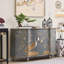 Grey Hand-Painted Accent and Buffet Cabinet