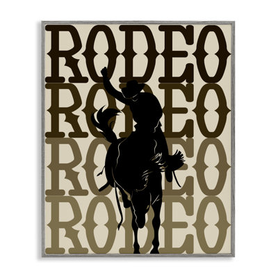 Rodeo Gradient Cowboy Framed Giclee, design by CAD Designs