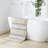 Polyester Woven Texture Stripe Bath Rug 20x32" | Soft Absorbent Non-Slip Floor Mat | Modern Minimalist Bathroom Decor | Machine Washable-122463021