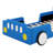 Twin Size Race Car Shaped Platform Bed With Rolling Wheels For Kids-1573932383