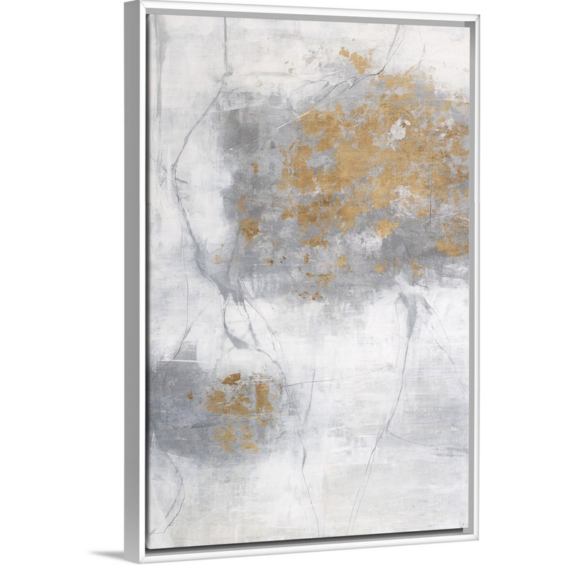 «Cool Silver II», reproduction sur toile, Cadre flottant blanc, H 32 po x l 22 po x P 1,75 po