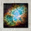  «Crab Nebula Supernova», art mural en verre télescopique Hubble de la NASA, 12 po x 12 po