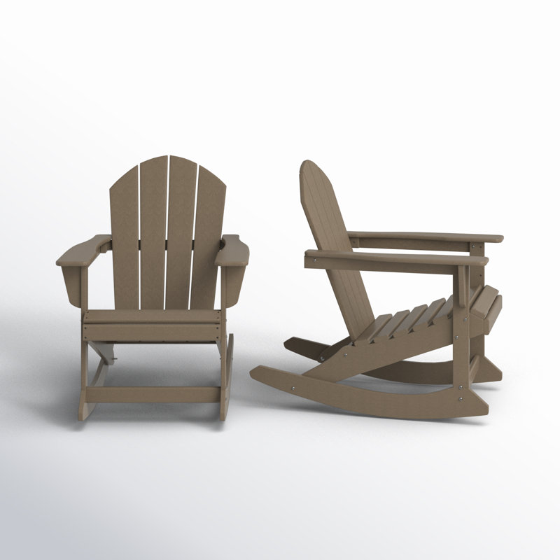 Chaise Adirondack à bascule Laguna, Bois vieilli