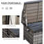 Mata Rattan Wicker Storage Basket Box Bench Seat Furniture w/ Cushion