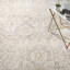 Beige Traditional Rug, Floral Geometric Stain Resistant Easy to Clean Rug For Living Room, Dining Room, Bedroom-879307537