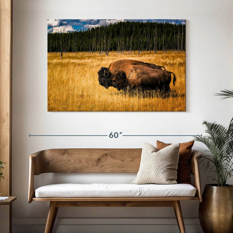 Brampt West Yellowstone Bison, 32" H x 48" W