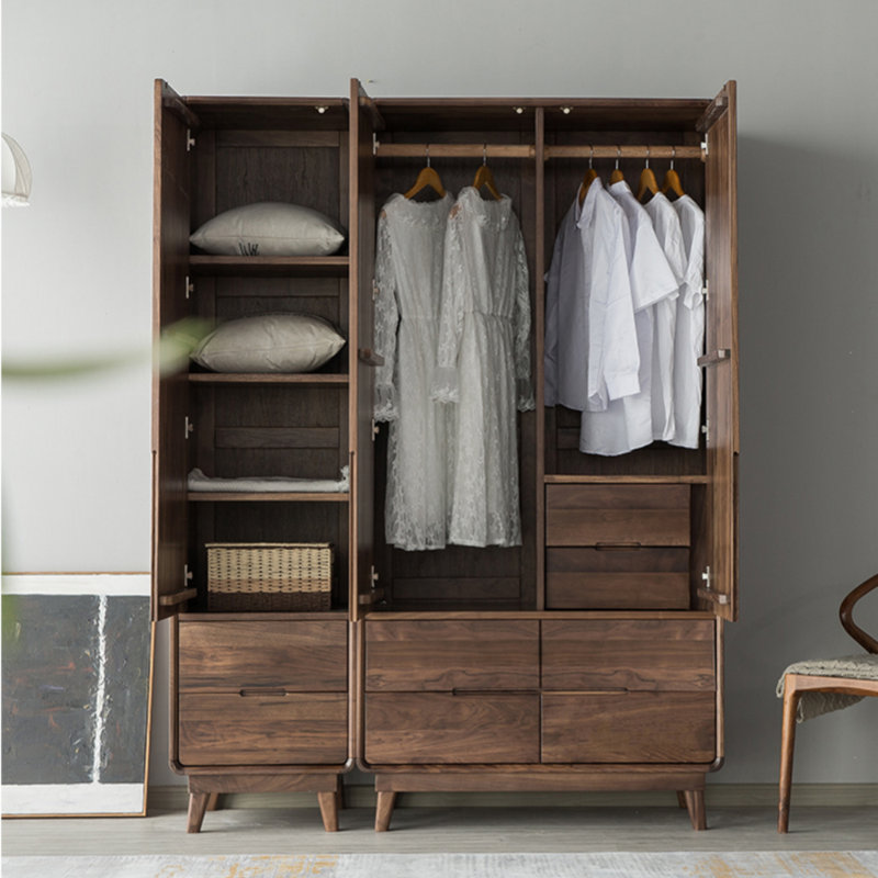 Modern and Simple Solid Wood Wardrobe