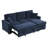 L-shaped Sleeper Sofa Reversible Couch Pull Out Couch With Storage Chaise-649073327