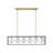 6-Light Frosted Glass Globe Linear Chandelier