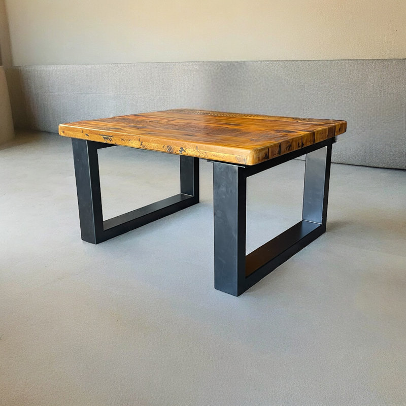 The Rustic Timber Revival Coffee Table, Brown Wood, 16" H x 30" L x 30" W